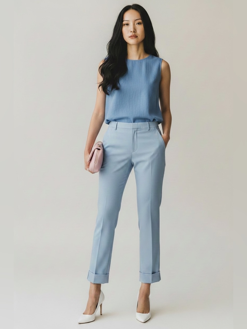 Theory Light Blue Women’s High Waist Dress Pants
